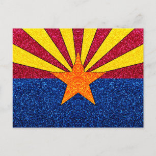 Glitzer Arizona-Fahnenkarte Postkarte