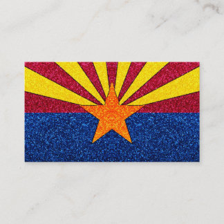 Glitzer Arizona-Flag - anpassbare Visitenkarten Visitenkarte