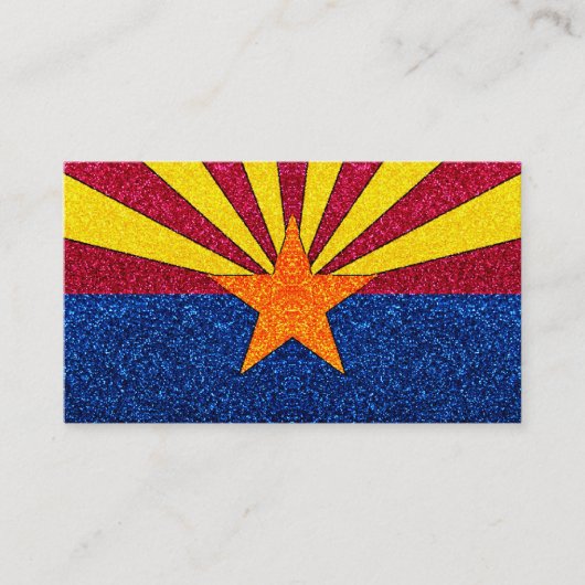 Glitzer Arizona-Flag - anpassbare Visitenkarten Visitenkarte (Vorderseite)