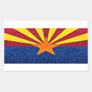 Glitzer Arizona Rechteck Aufkleber