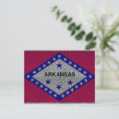 Glitzer Arkansas-Flagge Postkarte (Stehend Vorderseite)