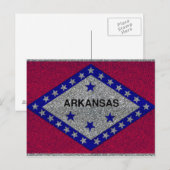 Glitzer Arkansas-Flagge Postkarte (Vorne/Hinten)