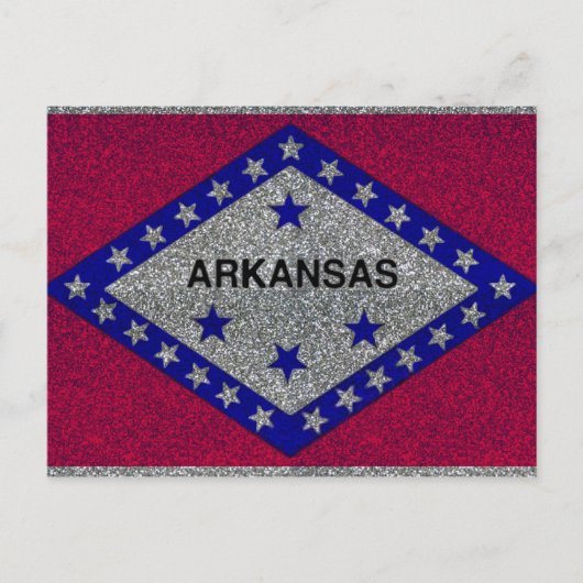Glitzer Arkansas-Flagge Postkarte (Vorderseite)