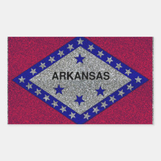 Glitzer Arkansas Rechteck Aufkleber