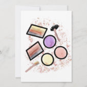 Glitzer Art Birthday Party - Palette Einladung (Rückseite)