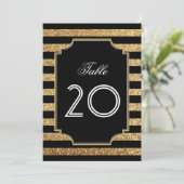 Glitzer Art Deco Tischnummern der 1920er Jahre (Stehend Vorderseite)