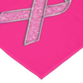 Glitzer-Art-Rosa-Band-Bewusstseins-Fuchsie Tischdecke (Schrägansicht)