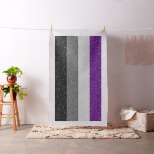Glitzer-asexuale Stolz-Flagge Stoff