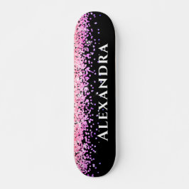 Glitzer  Ästhetischer Individuelle Name in Schwarz Skateboard