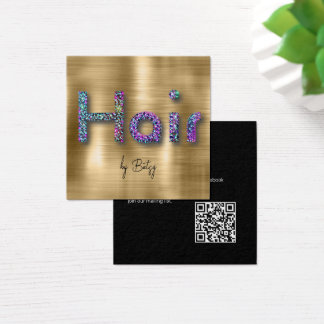 Glitzer auf der Gold Hair Stylist Business Card