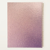 Glitzer auf Rose Gold und Lila Foil Textur Planer (Rückseite)