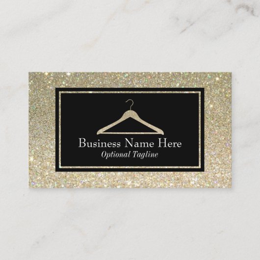 Glitzer-Aufhänger-Geschäfts-Karte Visitenkarte (Vorderseite)