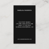 Glitzer-Aufhänger-Logo-Geschäfts-Karte Visitenkarte (Rückseite)