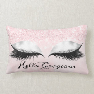 Glitzer Augen Makeup Lashes Pink Pastel Gorgee Lendenkissen