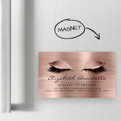Glitzer Augen Metallische Ästhetikerin Rose Gold S Magnetische Visitenkarte