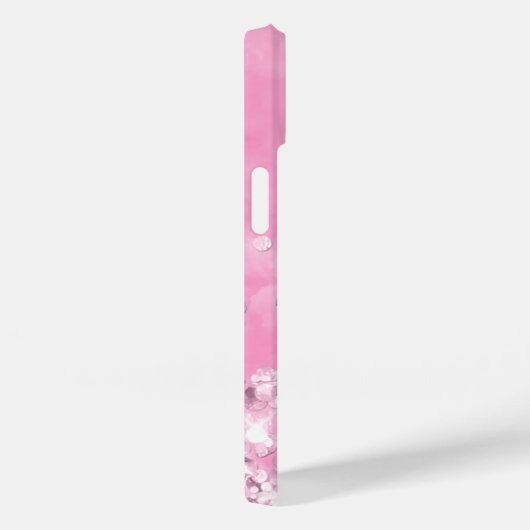 Glitzer aus Baumwolle niedlich rosa gürtlich Case-Mate iPhone Hülle (Rückseite / Rechts)