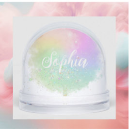 Glitzer aus Cotton Candy Regenbogen sieht niedlich Schneekugeln