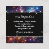 Glitzer aus dem hellen Galaxiennebel Quadratische Visitenkarte (Rückseite)