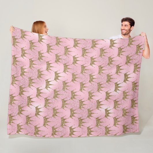 Glitzer aus Gold und Rosa Fleecedecke (Beispiel)