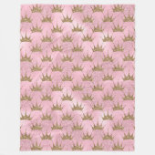 Glitzer aus Gold und Rosa Fleecedecke (Vorderseite)