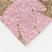 Glitzer aus Gold und Rosa Fleecedecke (Ecke)