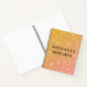 Glitzer aus Gold und Rosa Notizblock (Innenseite)