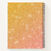Glitzer aus Gold und Rosa Notizblock (Rückseite)