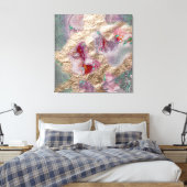 Glitzer aus Goldfolie Flüssiger Marmor Paint Mix A Leinwanddruck (Insitu (Schlafzimmer))