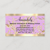 Glitzer aus Goldmarmor Mode Beautique Shop Violet Visitenkarte (Rückseite)