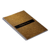 Glitzer aus Kupfergold Notizblock (Rechte Seite)