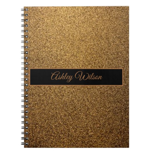 Glitzer aus Kupfergold Notizblock (Vorderseite)