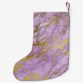 Glitzer aus lila- und Goldmarmor und Monogramm aus Kleiner Weihnachtsstrumpf (Rückseite)