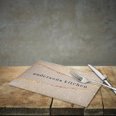 Glitzer aus Marmor, beige Goldmonogramm Schneidebrett