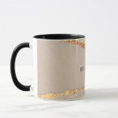 Glitzer aus Marmor, beige Goldmonogramm Tasse (Links)