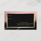 Glitzer aus Marmor, Pinselstrich, Referenzkarte fü Empfehlungskarte (Rückseite)