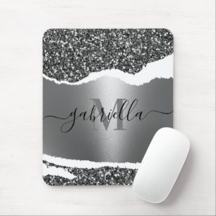 Glitzer aus Metall und Silber Mousepad