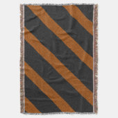 Glitzer aus Orange und Schwarz Streifen Decke (Vorderseite Vertikal)