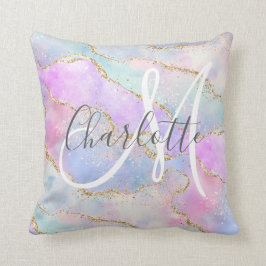 Glitzer aus riesziertem Gold Kissen