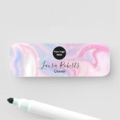 Glitzer aus rosa Marmor Namensschild (Beispiel)