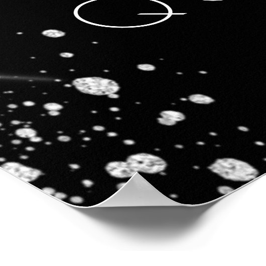 Glitzer aus schwarzem Silber in Quinceanera Poster (Ecke)