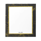 Glitzer aus schwarzem und goldenem Marmor | Benutz Notizblock (Vorderseite)