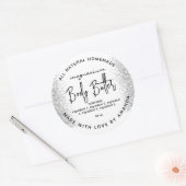 Glitzer aus Silber - Etikett für Magnesiumkastenbu Runder Aufkleber (Umschlag)