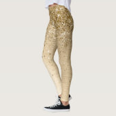 Glitzer aus vergoldetem Metall Leggings (Links)