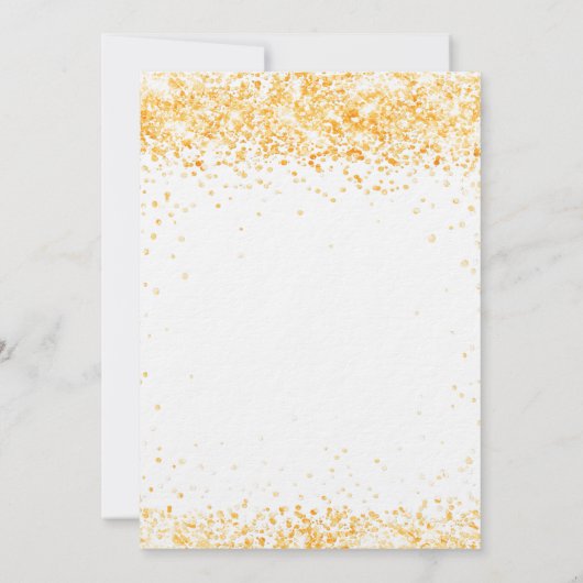 Glitzer aus Weißgold 90 Jahre Luxus Einladung (Rückseite)