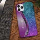 Glitzer aussehen Lila Personalisierter Name Case-Mate iPhone Hülle<br><div class="desc">Das Design ist ein Foto und die Hüllen sind nicht mit echtem Glitzer, Sequinen, Metallen oder Holz gemacht. Dieses Design ist auch auf anderen Telefonmodellen erhältlich. Wählen Sie Gerätetyp aus, um andere iPhone-, Samsung Galaxy- oder Google-Hüllen zu sehen. Einige Stile können geändert werden, indem Sie Style auswählen, wenn dies eine...</div>