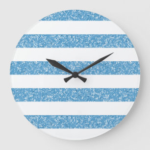 Glitzer-Aussehen Streifen Wall Clock Große Wanduhr