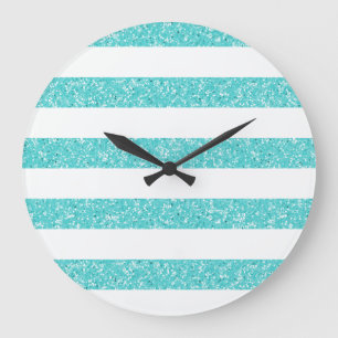 Glitzer-Aussehen Streifen Wall Clock Große Wanduhr