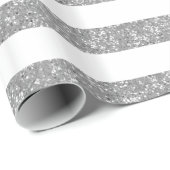 Glitzer-Aussehen-Streifenumrandungspapier Geschenkpapier (Rolleneckpunkt)