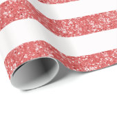 Glitzer-Aussehen-Streifenumrandungspapier Geschenkpapier (Rolleneckpunkt)