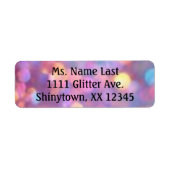 Glitzer aussehende Girly Small Rücksendeadressen-A (Vorne)